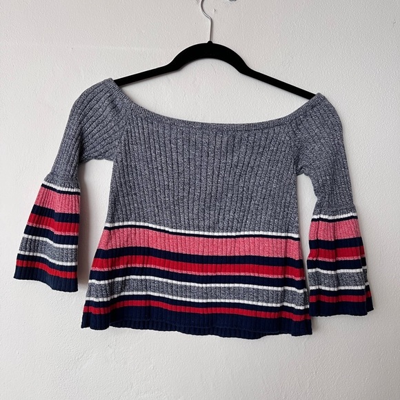 Lovers + Friends Off The Shoulder Striped Top - Picture 3 of 7